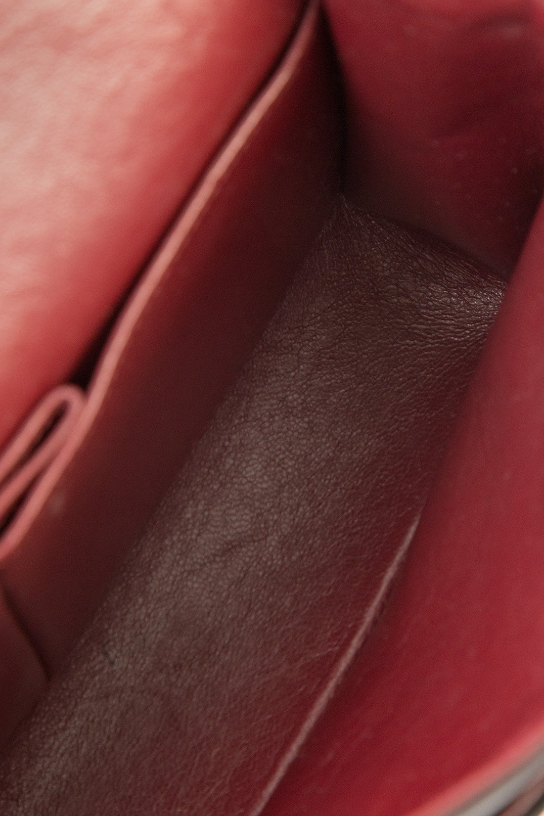 chanel interior of bag red leather