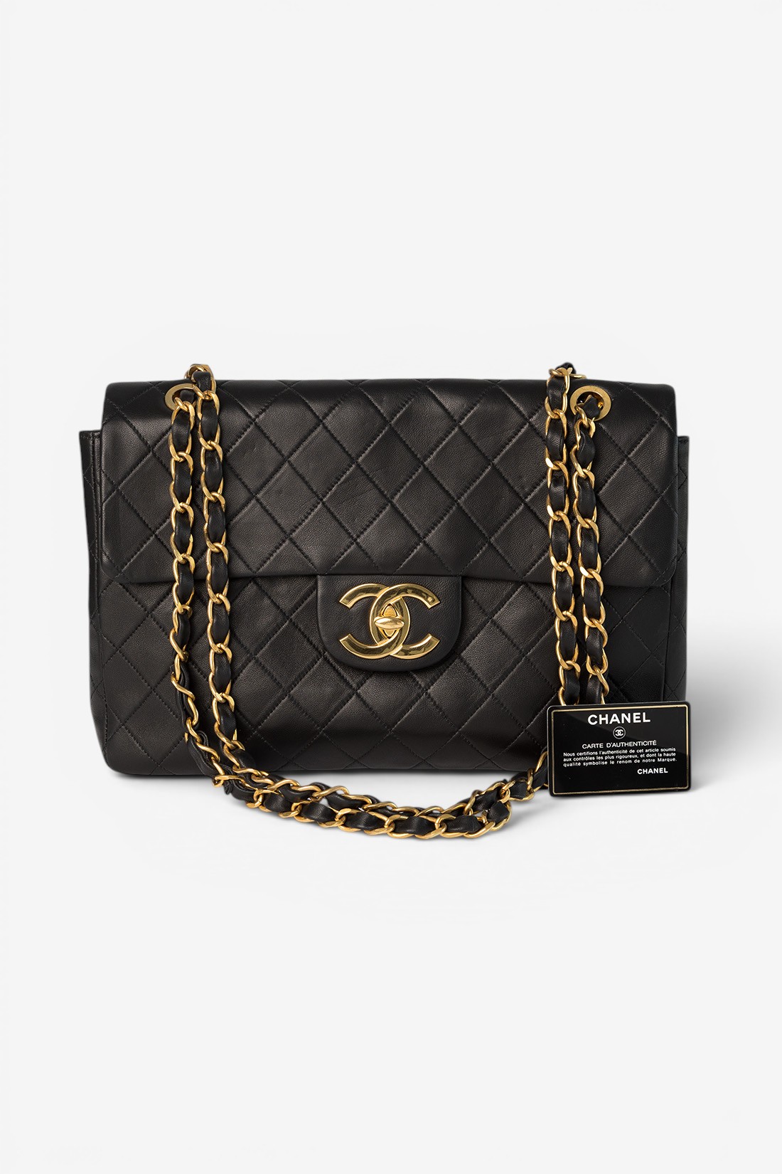 chanel maxi bag single flap ghw vintage